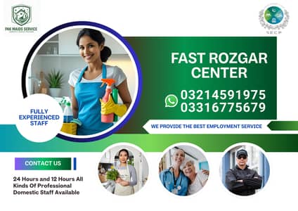 Verified House Maids, Drivers, Cooks, Nurse Babysitters Available