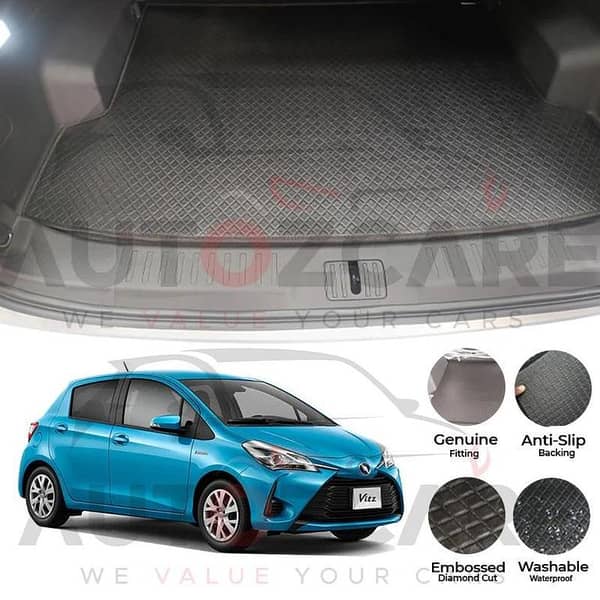 Toyota Vitz China Rexine Custom-Size Trunk Mat - Model 2012-2020