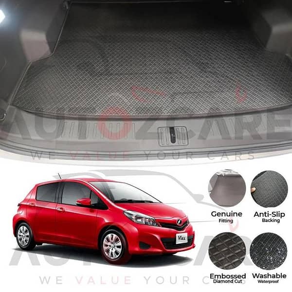 Toyota Vitz China Rexine Custom-Size Trunk Mat - Model 2005-2011