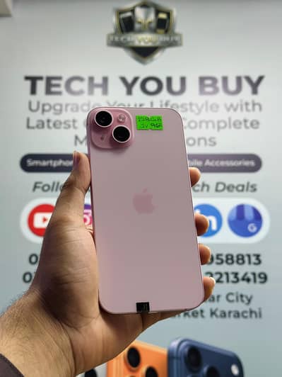 Apple Iphone 15 Plus Pink 128GB Non Pta Water Pack