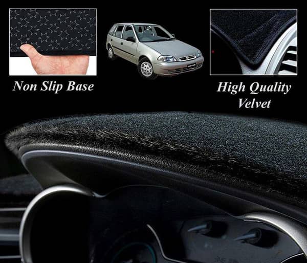 Velvet Dashboard Carpet for Suzuki Cultus (Old Model) – Premium Quality