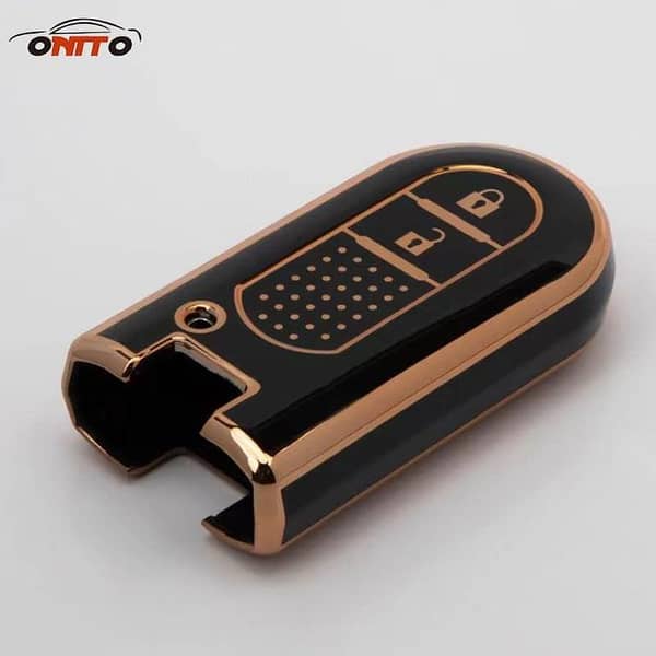 Daihatsu Toyota Subaru Passo, Rush, Cast TPU Key Cover Black-Gold