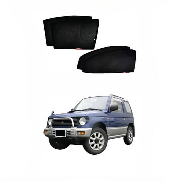 MINI Pajero Sun Shade / Window Curtains (Dark) Black – 4 Pieces