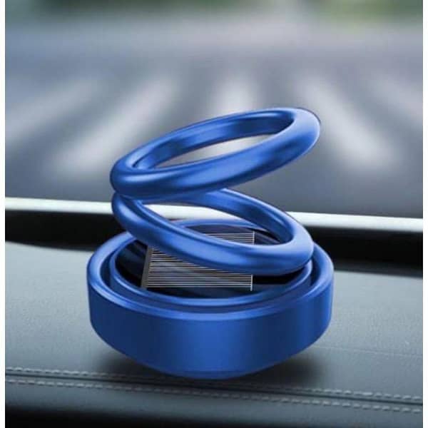 New Car Aroma Diffuser Air Freshener Purifier with Solar Power Auto-Rotation – Blue