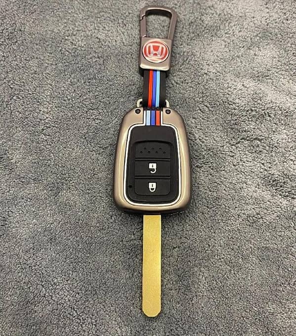 Honda BR-V (2017–2020) Metal Key/Remote Cover with Zinc Alloy and Key Chain – Premium Imported