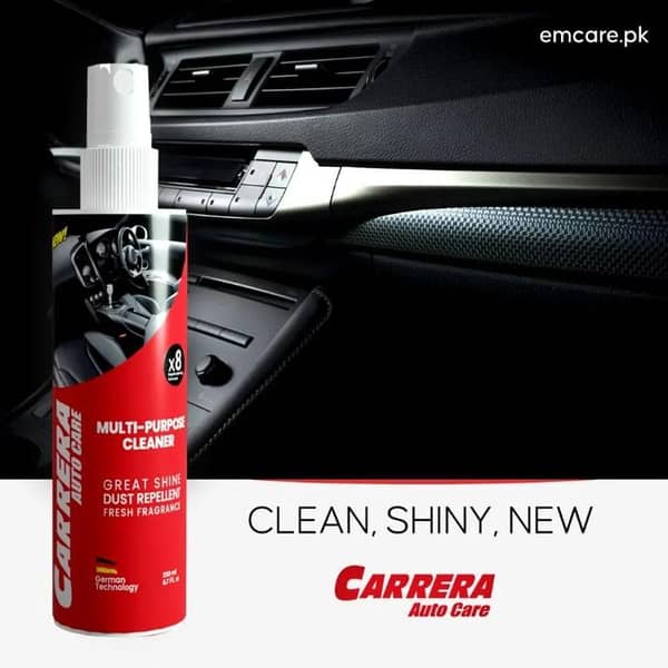 Carrera Car Dashboard Cleaner 200ML – Interior Cleaner, All-Purpose Polish and Anti-Dust Spray