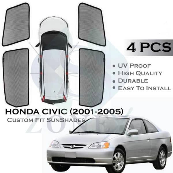 Honda Civic (2001-2005) Sun Shades / Side Curtains