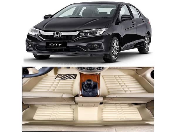 Honda City 2022-2023 5D Floor Mats - Beige