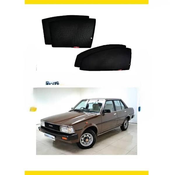 TOYOTA COROLLA 82 Window Curtain / Sun Shades – Side Curtains Black, 4-Piece Set