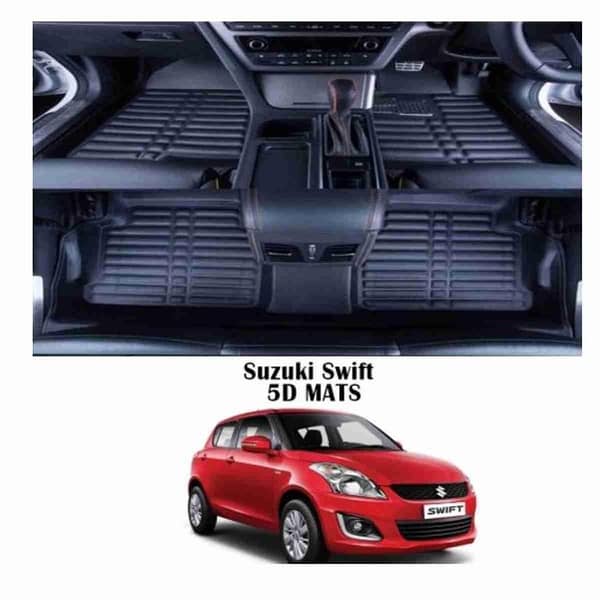 Suzuki Swift 5D Custom Floor Mat – Black, 3 Pieces, 2022 New Shape