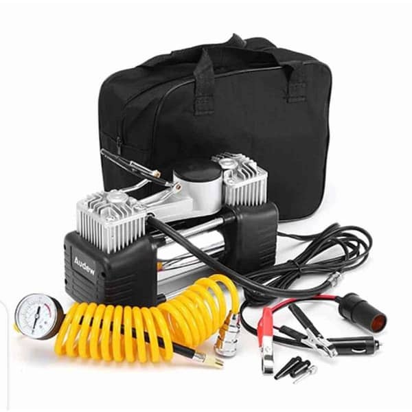 Double 2-Cylinder 12V Inflation Pump - High-Pressure Car Tire Inflator