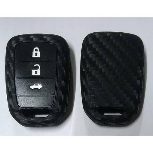 Carbon Soft Rubber PVC Silicone Remote Cover for Honda City 2021–2022 Key Fob
