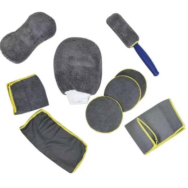 9-Piece Microfiber Car Wash Detailing Kit