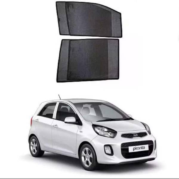 Window Sun Shades for Kia Picanto 2019 – Side Fix Curtain, 4-Piece