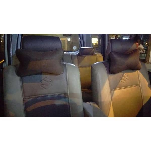 Neck Rest Pillow 2pc Pair in Brown