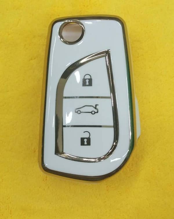 Remote Key Cover TPU Soft Plastic Anti-Slip for Toyota Corolla Grande Altis Jack Knife Key