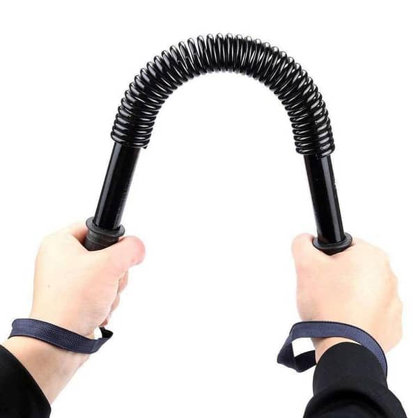 Power Twister Spring Arm Rod Exerciser for Arm, Shoulder and Chest Strength – Black