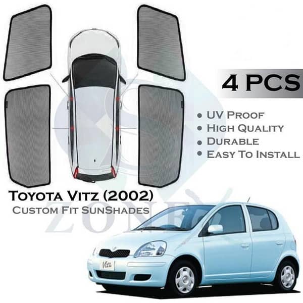 Toyota Vitz (2002) Sun Shades / Side Curtains