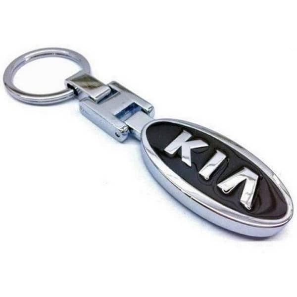 Kia Metal Keychain Gift Item for Men and Women - Black Key Ring