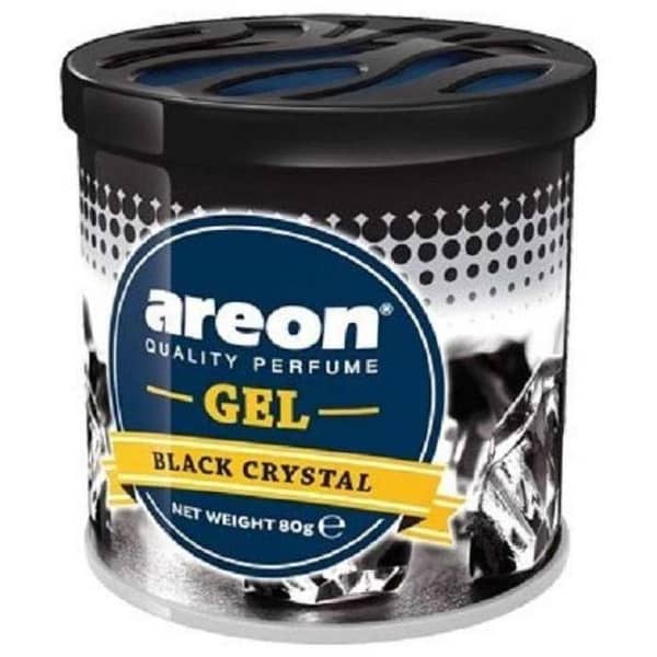 AREON Black Crystal Gel Perfume Freshener 80g for Car and Home