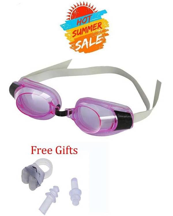 Children’s Adjustable Swim Goggles with Nose Plug Set