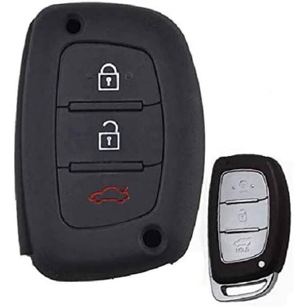 2-Piece PVC Silicone Remote Cover for Hyundai Elantra — Soft Rubber Protection