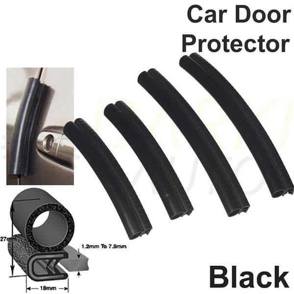 Universal Car Door Guards Protector – Black, 2 Large & 2 Small (4 Piece Set)