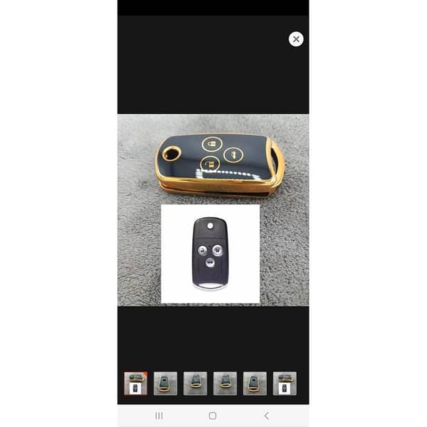 Honda Civic Rebirth 2012-2015 TPU Remote Cover in Glossy Black and Gold