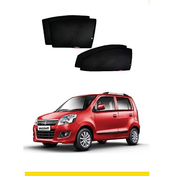 SUZUKI WagonR Sun Shade / Window Curtains (Dark Black) – 4 Pieces