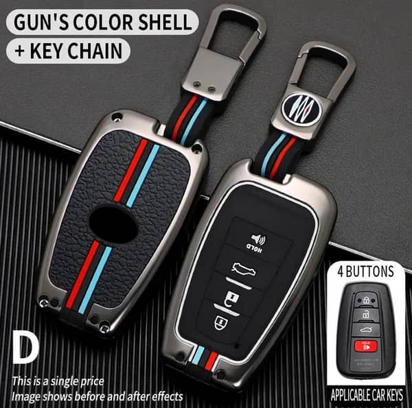 Toyota Corolla Cross Metal and Silicone Keycover with Keychain