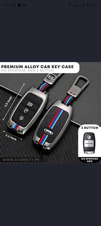 Zinc Alloy Remote Key Shell Cover for KIA Sportage, Sorento and Stonic
