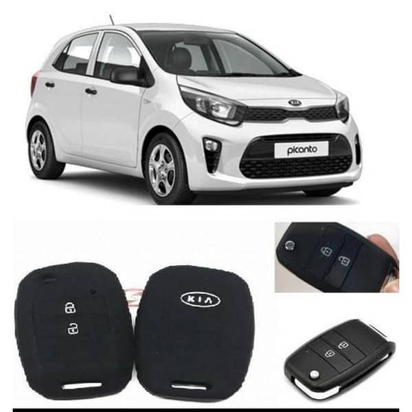 Silicone Key Cover for Kia Picanto – Black