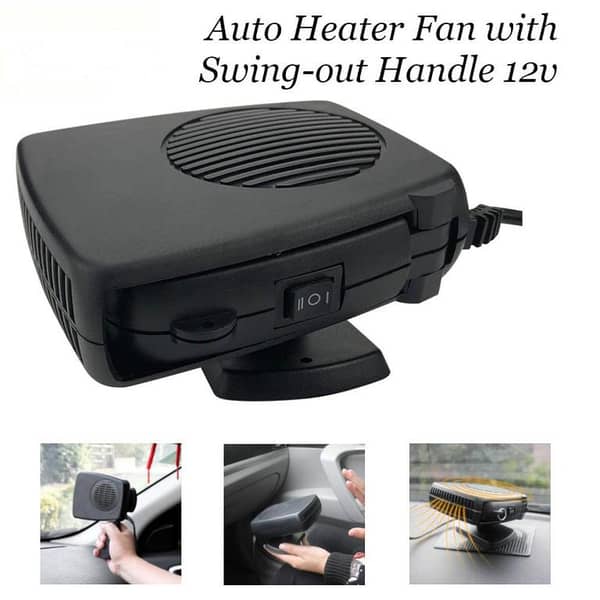 Portable 12V Car Heater Fan 200W 2-in-1 Demister and Defroster