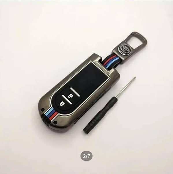 Key Case Cover for Daihatsu, Toyota, Subaru Passo, Rush, and Mira keyless models (Zinc Metal)