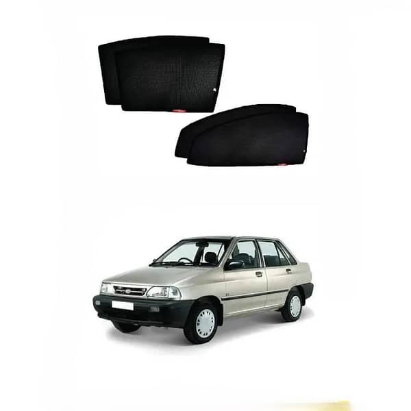 KIA Classic Window Curtain Set: Sun Shades, Side Curtains, Black, 4 Pieces