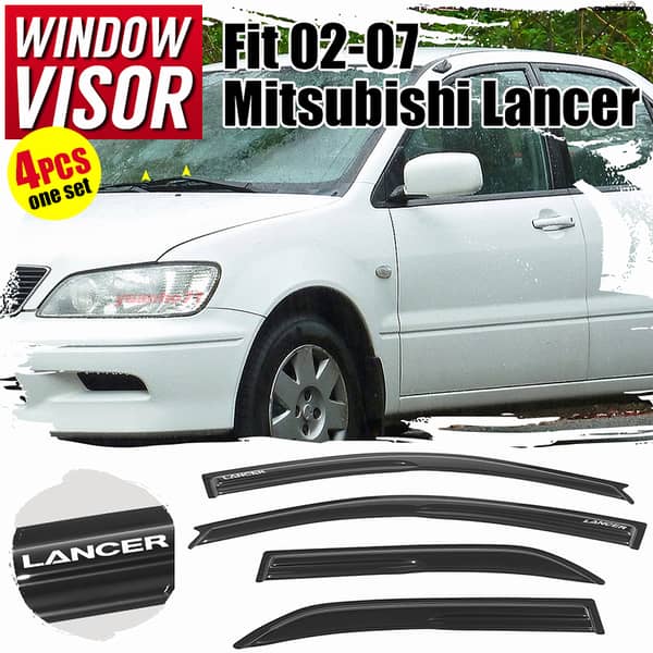 Mitsubishi Lancer Sedan 3D Mugen-Style Window Visor Guard Deflector Air Press