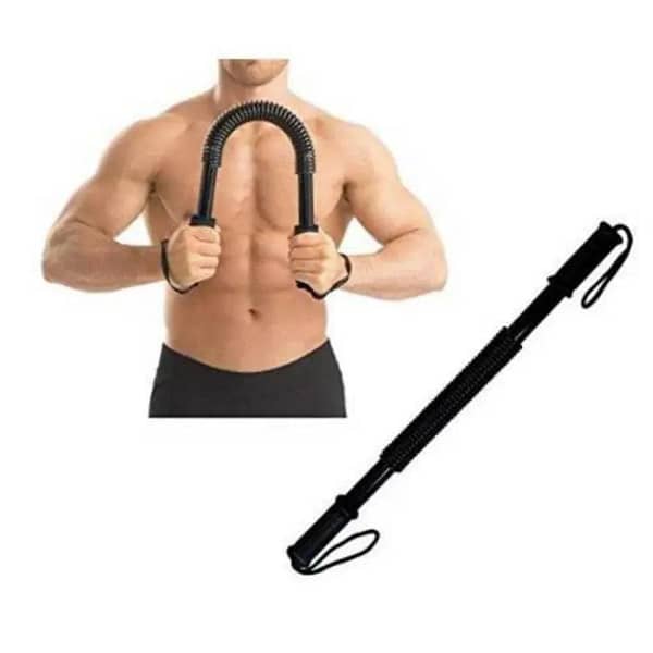40KG Power Twister Spring Arm Rod Exerciser for Bar Arm Strength – Black