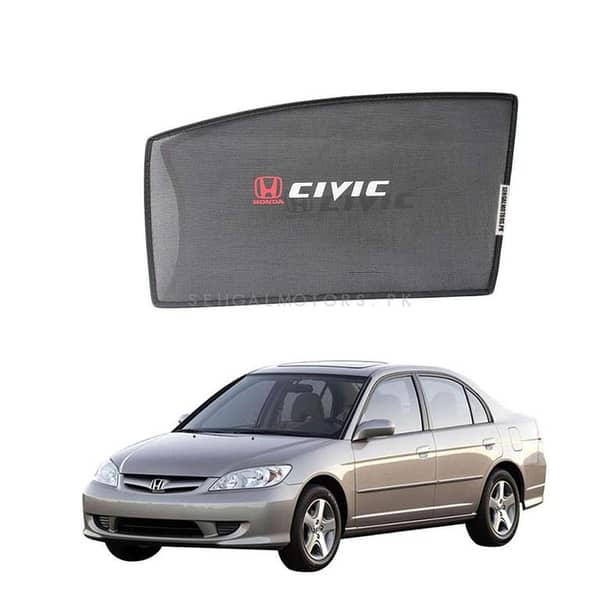 Honda Civic 2001-2006 Sun Shades, Side Curtains, Sun Blinds with Logo