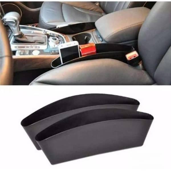 Car Seat Gap Filler 2 Pcs Black – Auto Interior Accessory, Gap Cover for Seat–Console Space