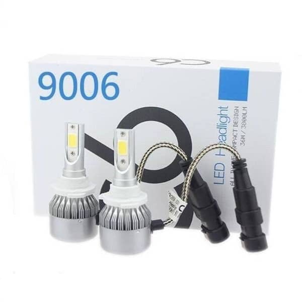 C6 9006 LED Bulbs — 2pc for Cars Headlights, 6000K White