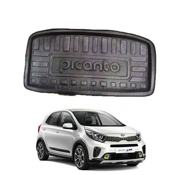 KIA Picanto Foam Trunk Mat Black (Model 2020–2021) | Trunk Boot Liner, Cargo Floor Tray, and Protection Mat