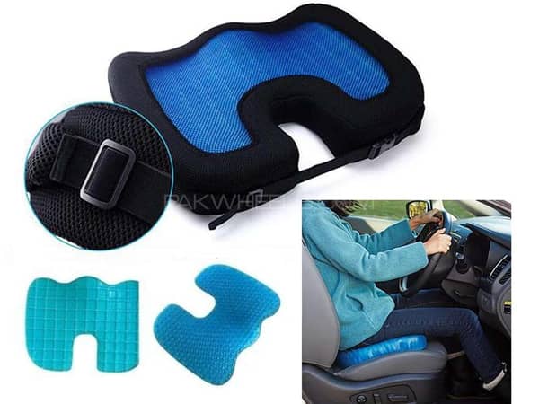Gel Seat Cushion: Slow-Rebound Memory Foam for Office, Chair, or Car
