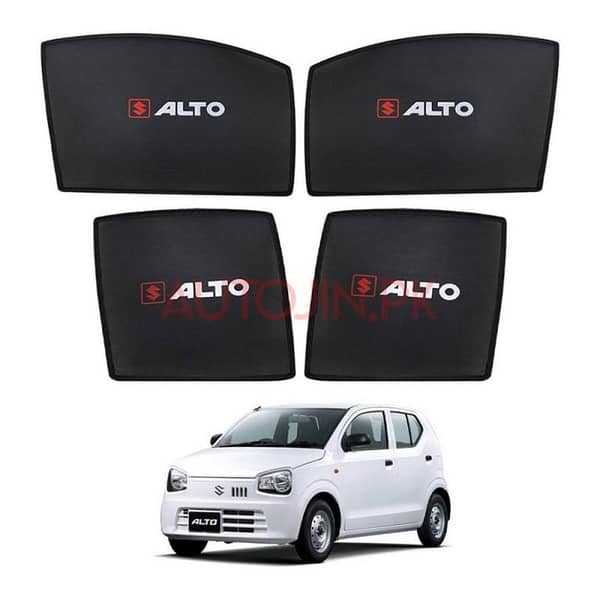 Suzuki Alto 660cc: Sun Shades, Side Curtains and Sun Blinds with Logo