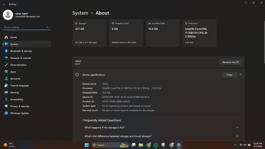 High-Performance Gaming & Work Laptop – RTX 2060 | i7 10th Gen | 16GB
