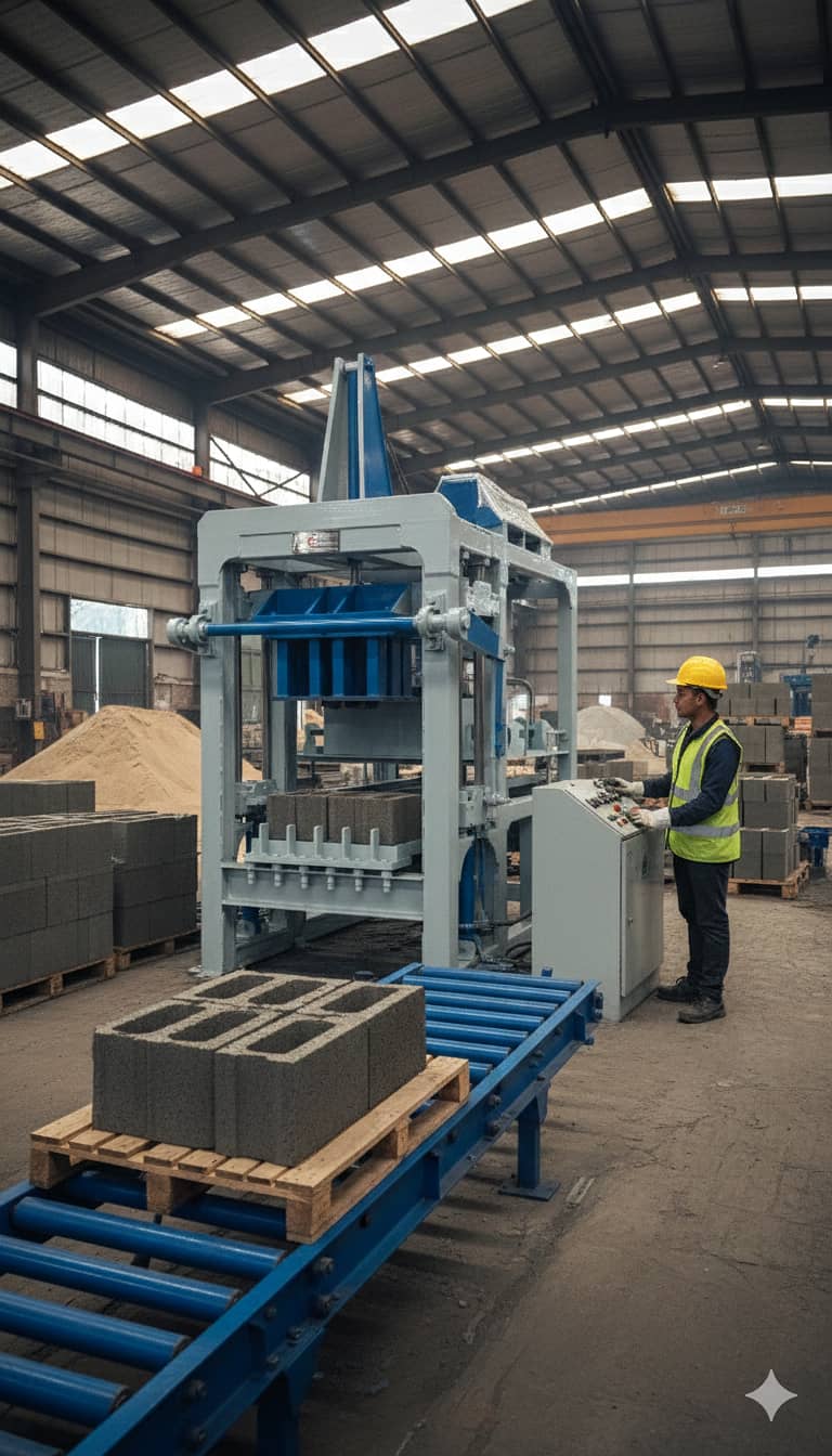 Concrete Paver Tiles & Block Making Machine | Hydraulic KM MUGHAL ...