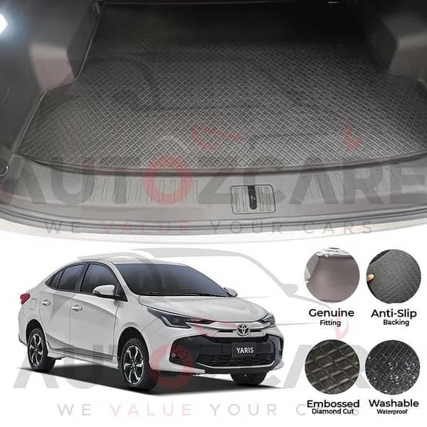 Toyota Yaris China Rexine Custom-Size Trunk Mat - Model 2020-2025