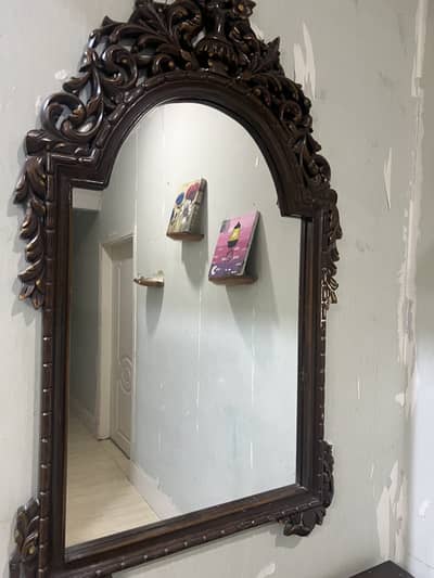 Console table with mirror