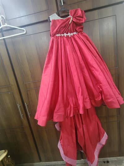 girls red diana frock