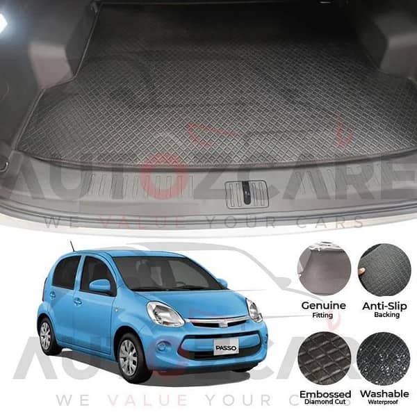 Toyota Passo China Rexine Custom-Size Trunk Mat - Model 2011-2016