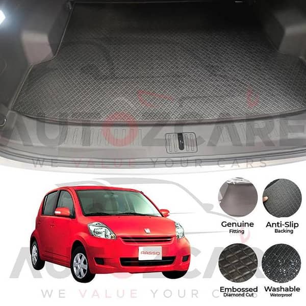 Toyota Passo China Rexine Custom-Size Trunk Mat - Model 2005-2010